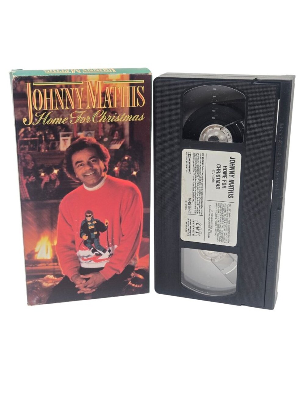 Johnny Mathis Home For Christmas VHS Tape 1990 CBS CMV Enterprises Vintage